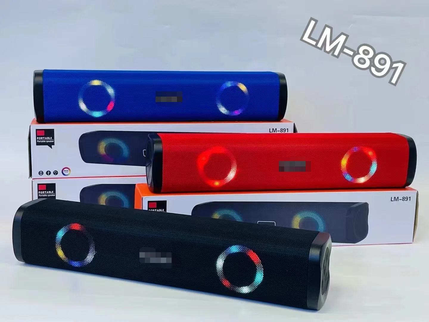 LD-LM-891 Мини портативная звуковая панель RGB ослепительные огни Беспроводная Настольный компьютер оптовой оптовой беспроводной динамик Bluetooth с двумя динамиками