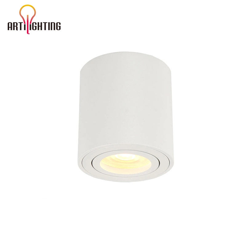 Mini Super Bright Anti-Glare Round Ceiling Surface Mounted Cylinder LED Downlight COB Spotlights with Retrofit Light Bulb GU10