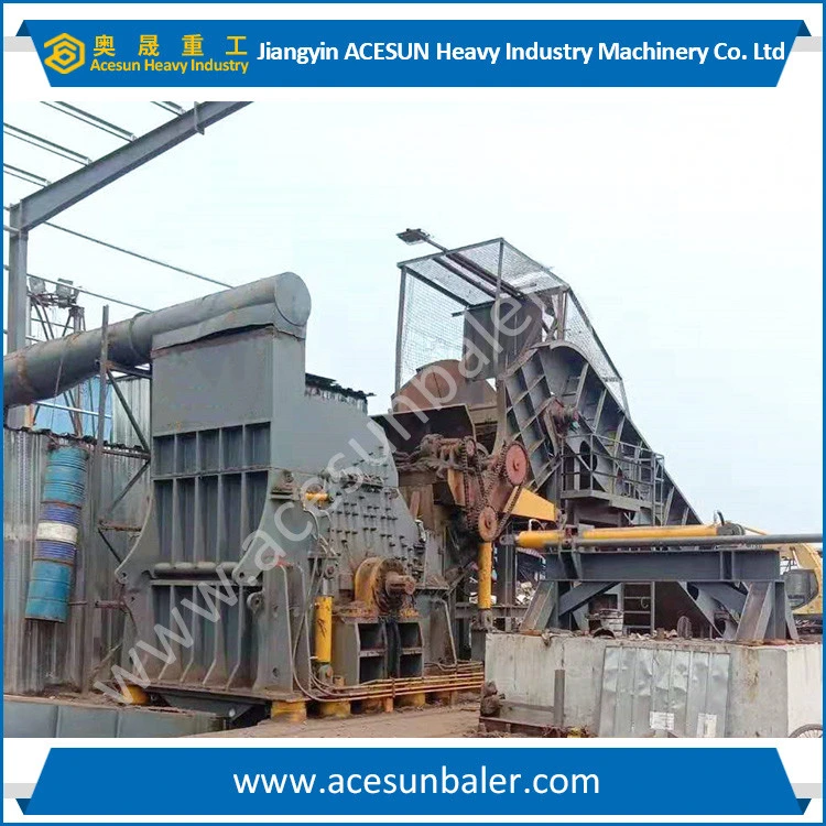 Scrap Recycling Iron Steel Metal Waste Scrap Steel Shredding Line Waste Light Metal Recycling Hammer Shredder Machine for Sale