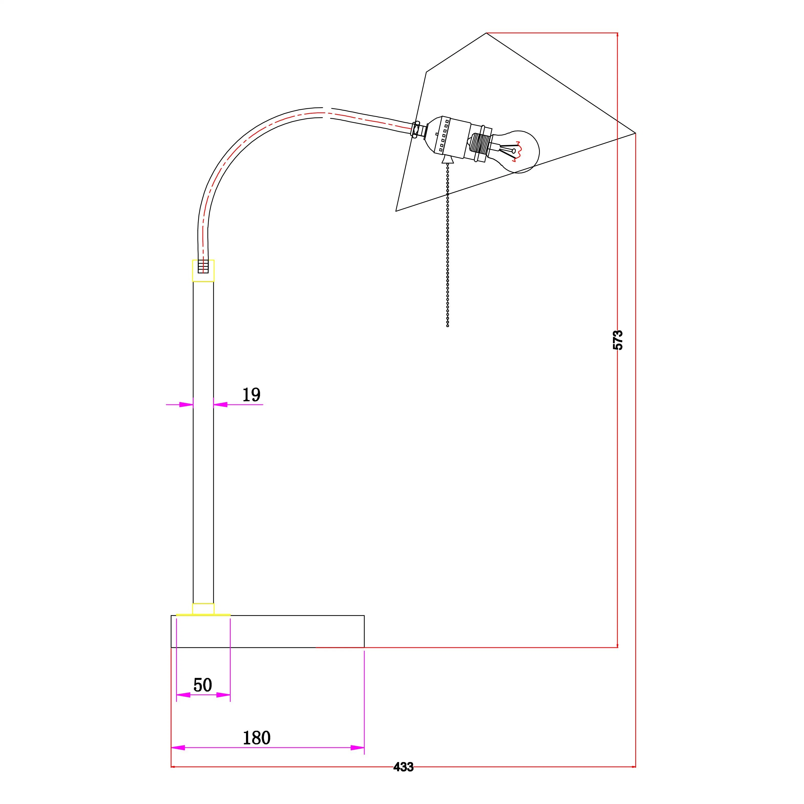 How Bright Outlet Bedside Nightstand Reading Lamp Flexible Head Farmhouse Black Table Lamp for Office Bedroom Living Room