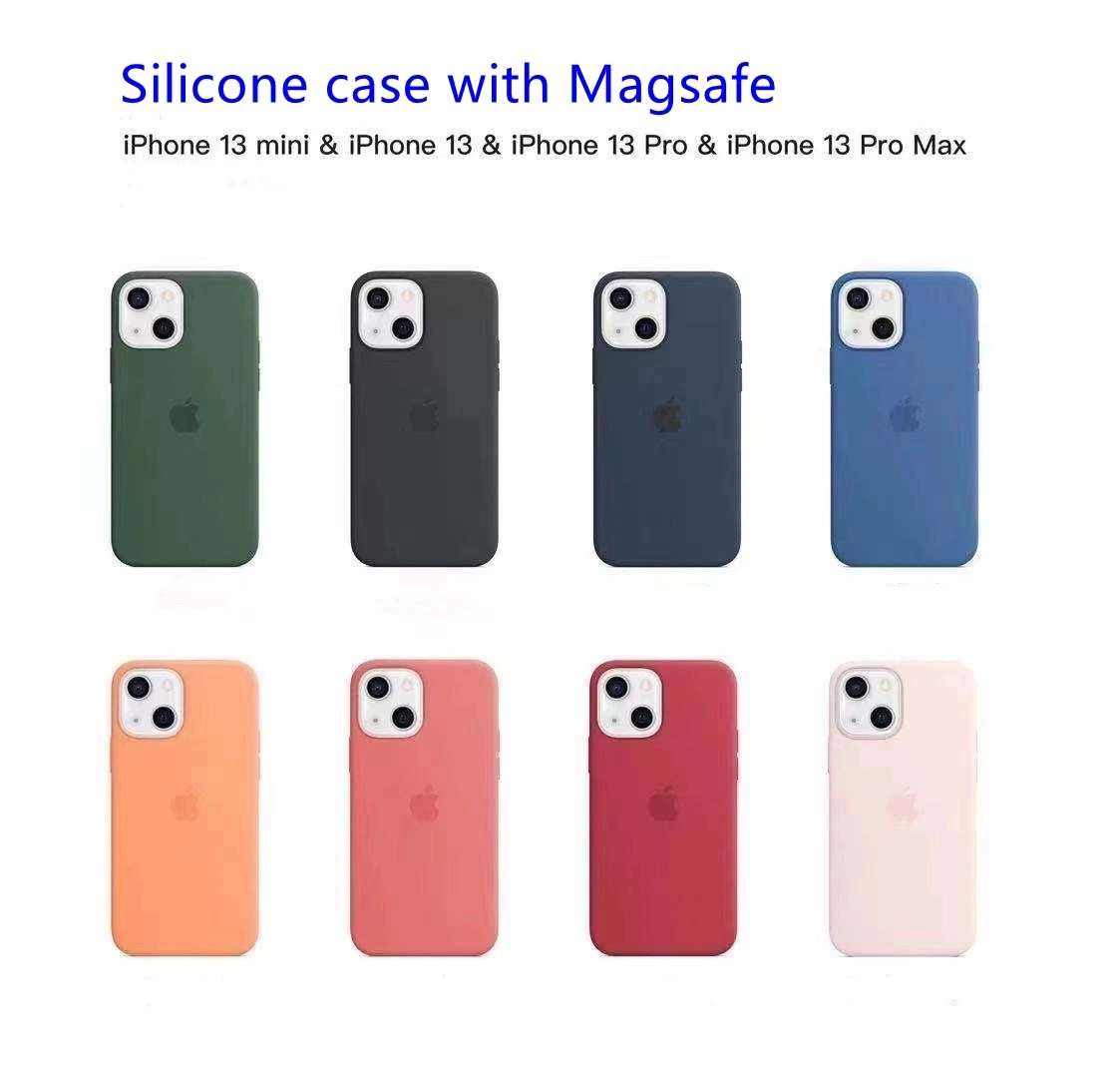 2023 Popular Wireless Charging Colorful Mobile Phone Case Clear Magnetic Silicone Silica Gel Magsafe Case Cover for iPhone 13 Accessories