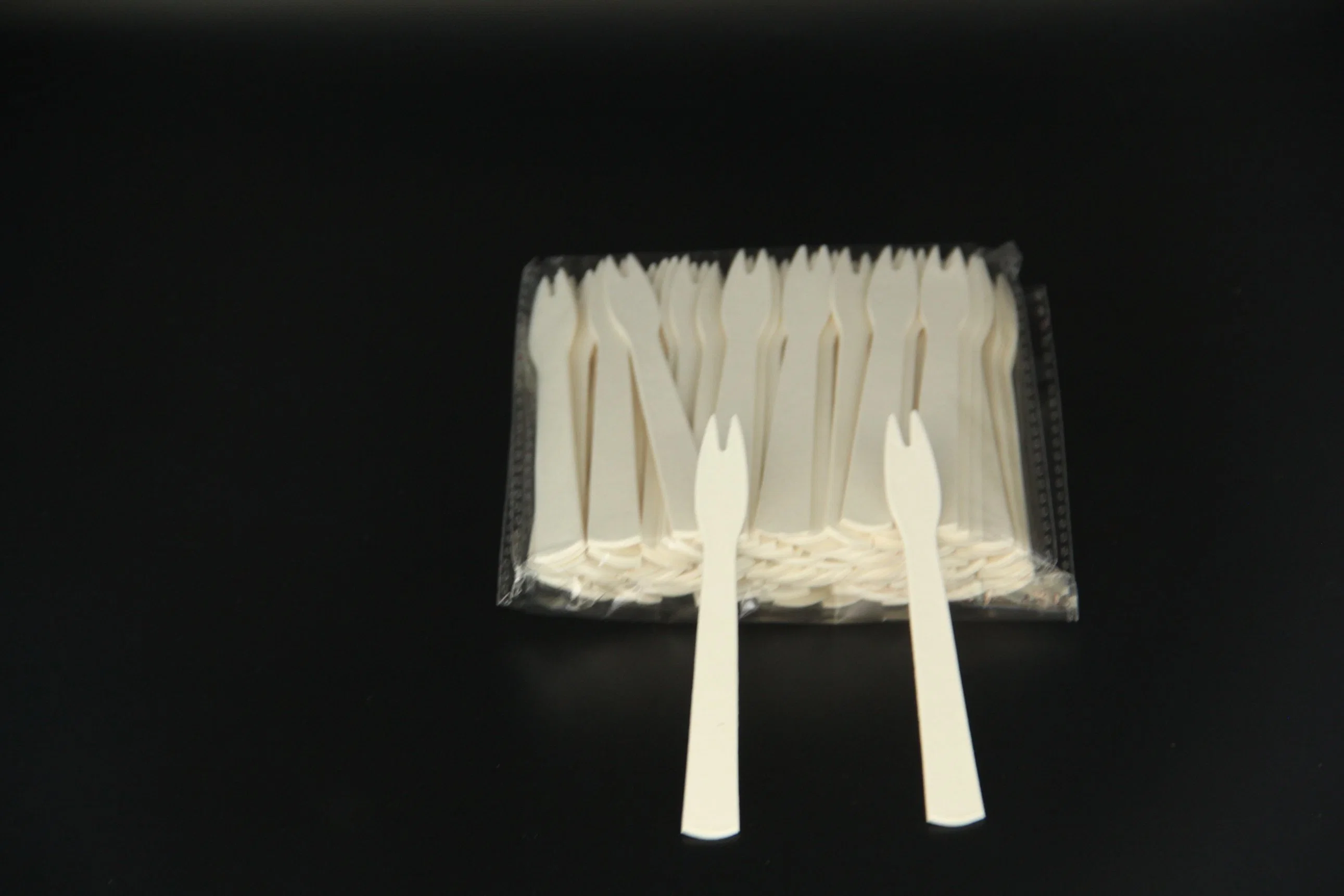 Disposable Sugar Cane Airline Cutlery Pouch Pockets Paper Fork Spoon