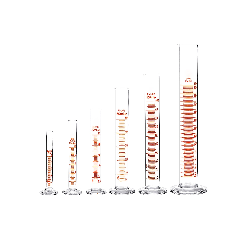 Material de vidro de laboratório Proveta 500ml do cilindro de vidro com graduação