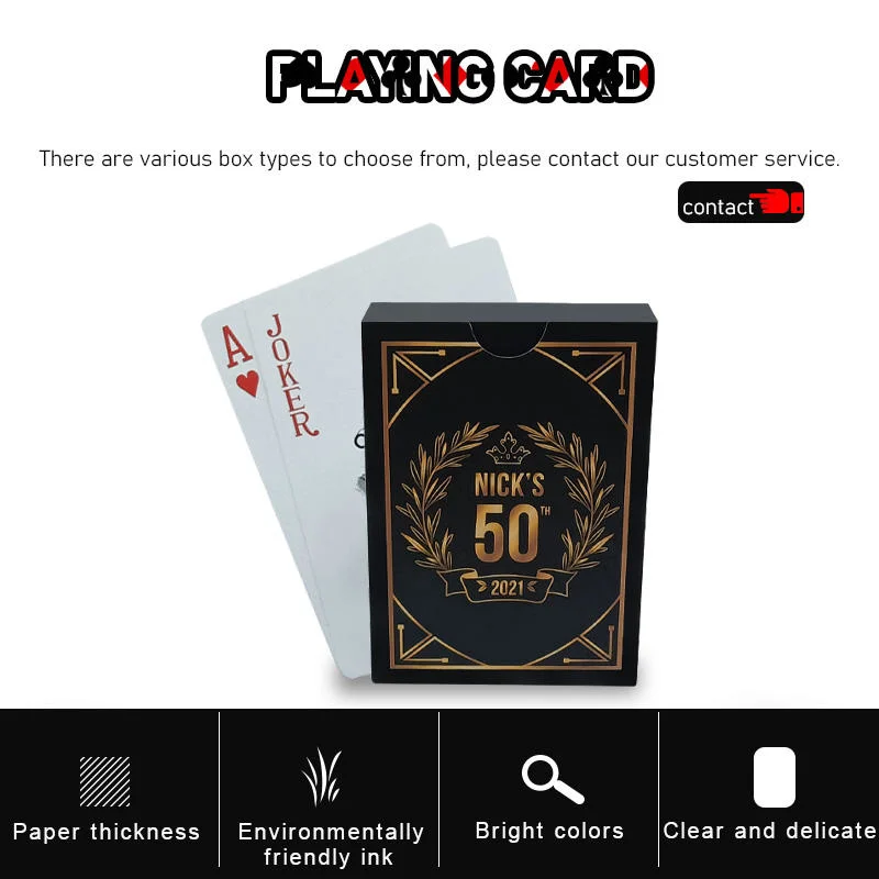 Hot Sale Custom Marked Gold Hot Stamp Playing Card