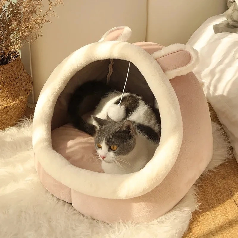 Cat camas ortopédicas gris con el medio de la Cubierta lavable extraíble Cat camas para gatos medianos
