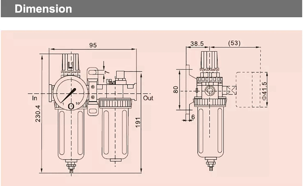 Sfcvpc Pneumatic Component Vf Series Compressed Pneumatic with Water Oil Separator