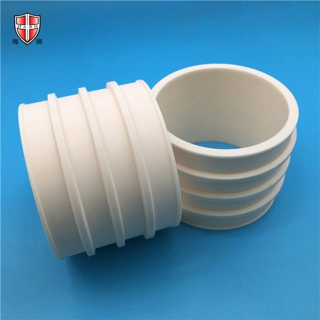 Factory Customized 99% 99.5% Al2O3 Alumina Ceramic Threaded Pipe