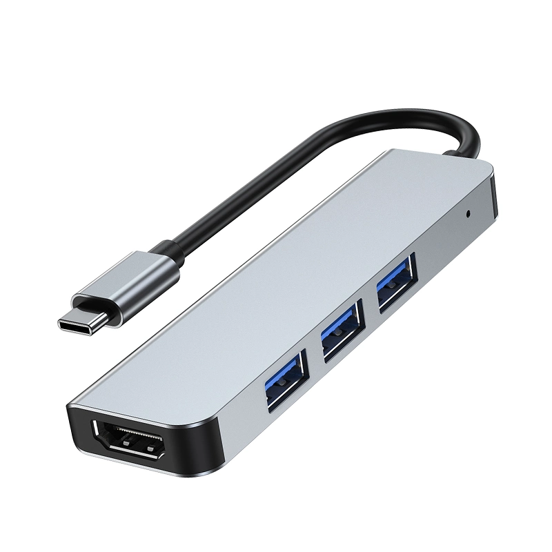 4-Port USB 3.0 Aluminum 4 in 1 USB C Hub