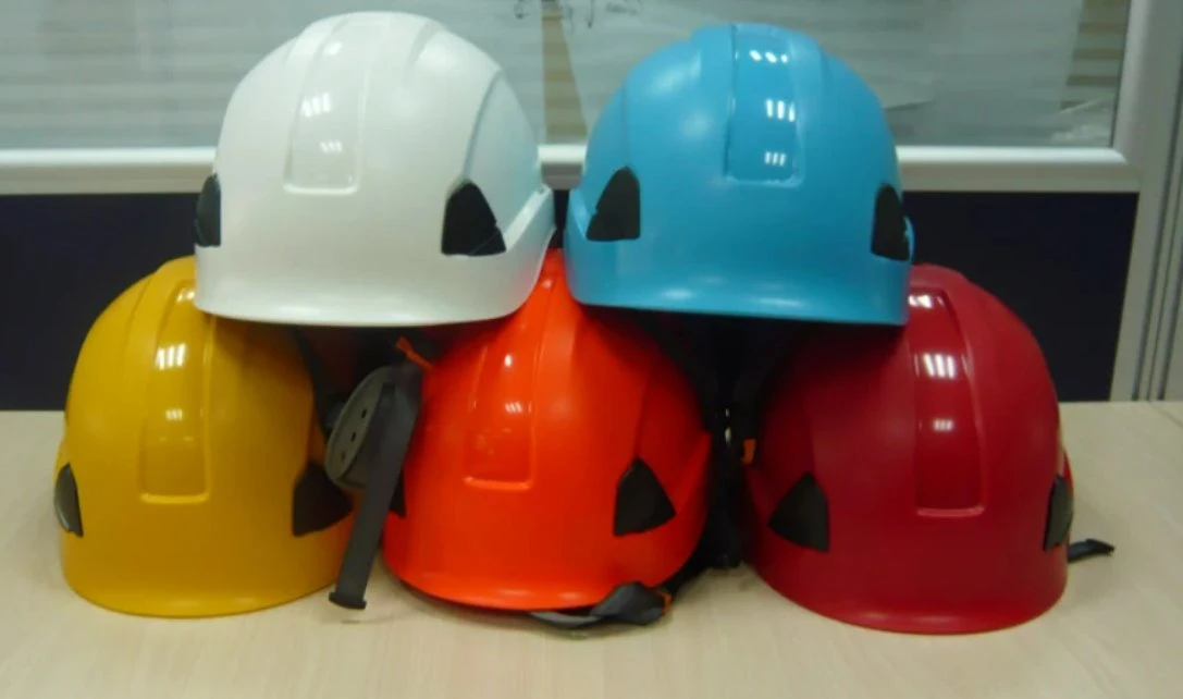 CE En397& ANSI ABS Height Working Safety Helmet Climbing Hard Hat Without Ventilation