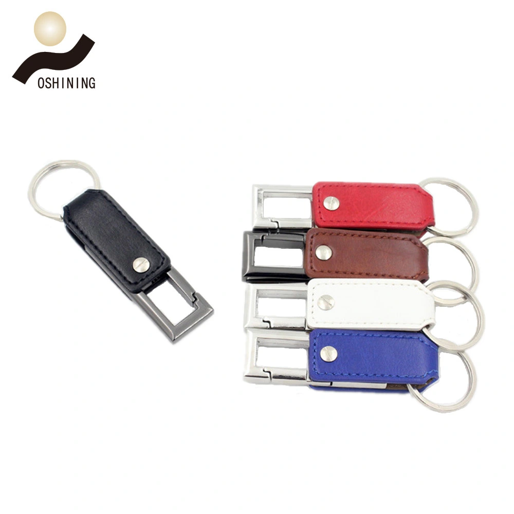 Custom Imprint Engraved OEM Logo USB Flash Leather Pen Drives (USB-LT037)