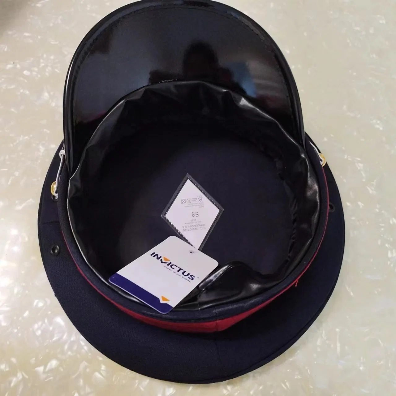 Boné personalizado com venda a quente lã e polícia de poliéster Cap. Oficial