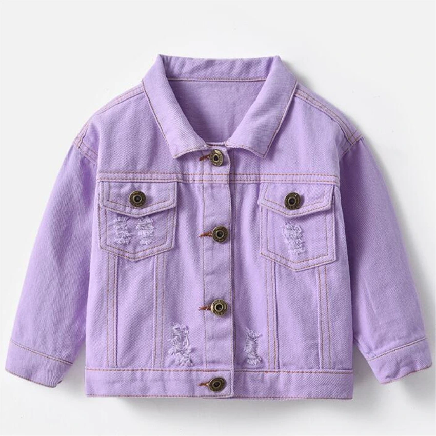 Children Unisex Outerwear Spring Fall Jean Baby Boy Kids Denim Jacket