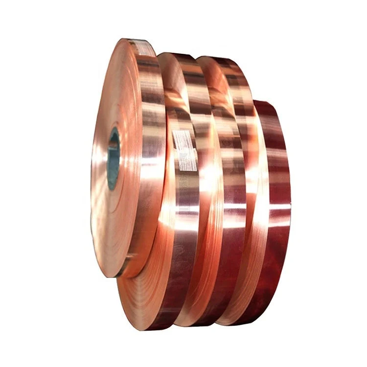 En Grade C11000 C10200 Pure 99.99% Copper Strips Thickness 0.13-3.0mm Conductive Copper Strips