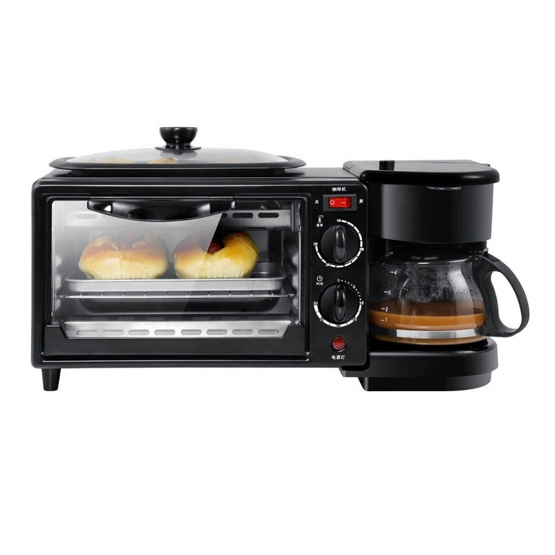 3 in 1 Frühstücksmaschine drei in einem Haus Multifunktions Drei-in-einem-Frühstück Maschine Kaffee Backofen Toaster kommerzielle Mini Elektro-Backofen Omelette Maker Maschine