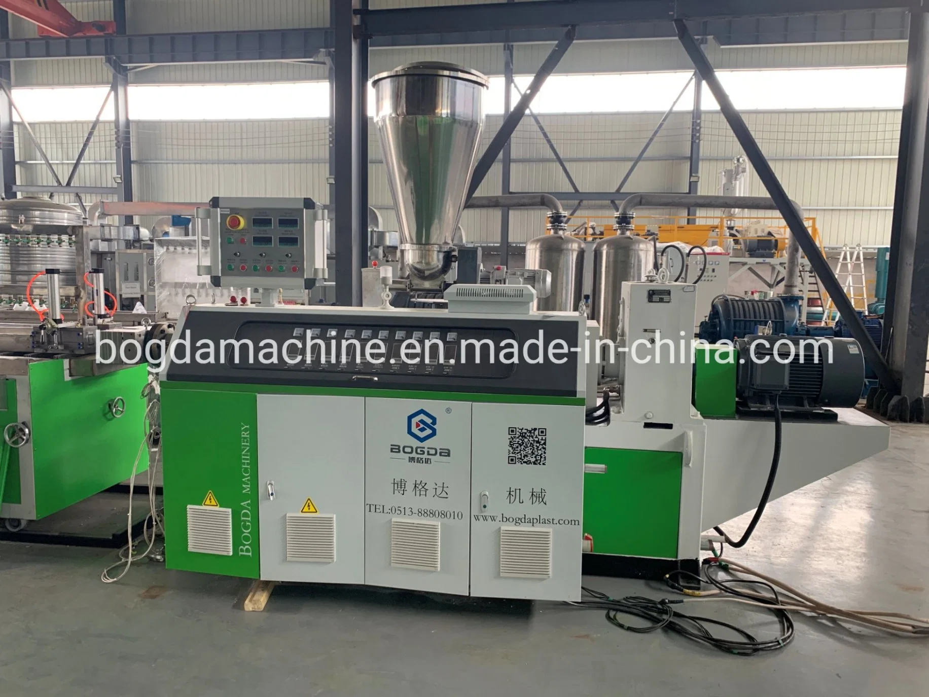 Bogda PLC Control Single Screw Extruder Plastic PVC Product Extrusion