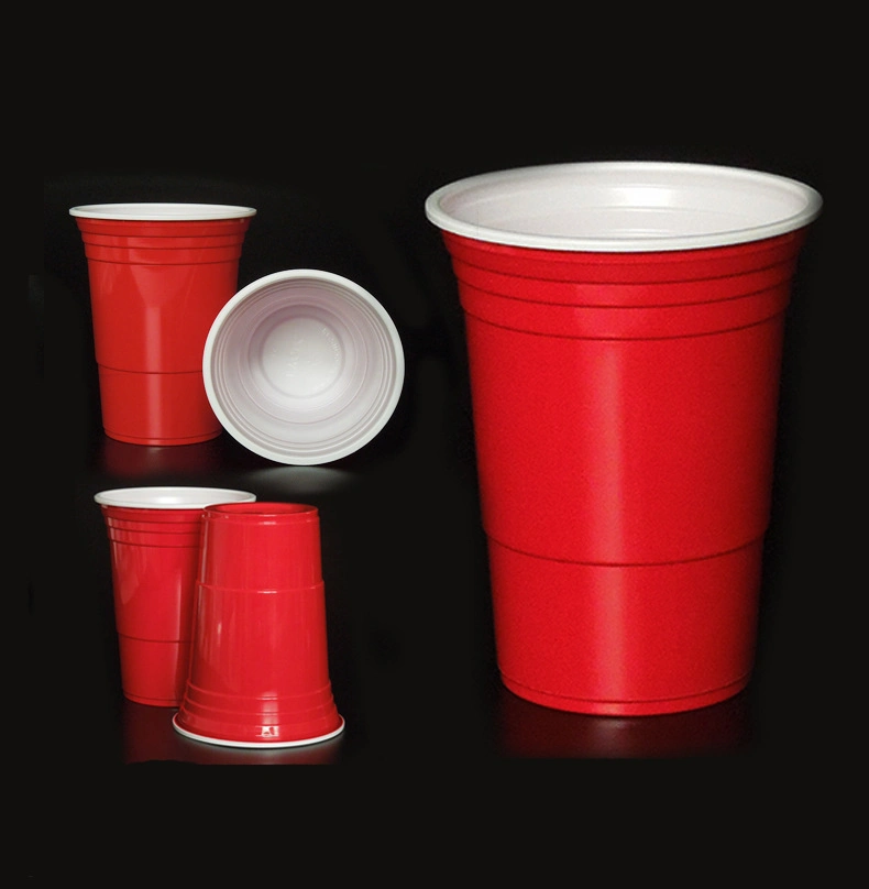 Personalized Package with Head Card Red Plastic Shot Glasses