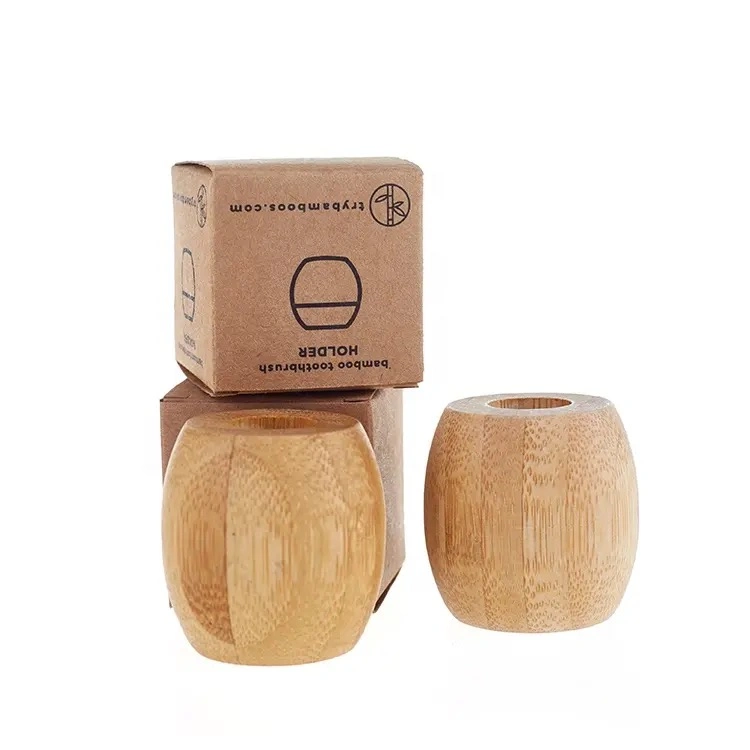 Eco-Friendly Bambu porta-escovas de madeira reutilizáveis de banho da escova de dentes naturais Suportes de Dentes Vegan Ferramentas Acessórios