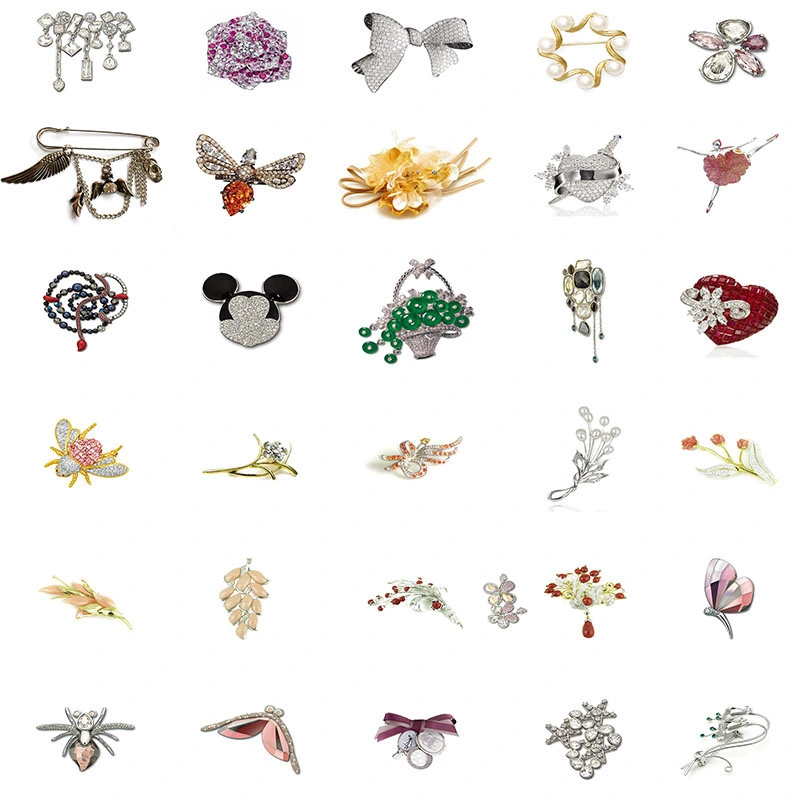 Formas de animales de la moda al por mayor Crystal Rhinestone Decoración Broches pasador