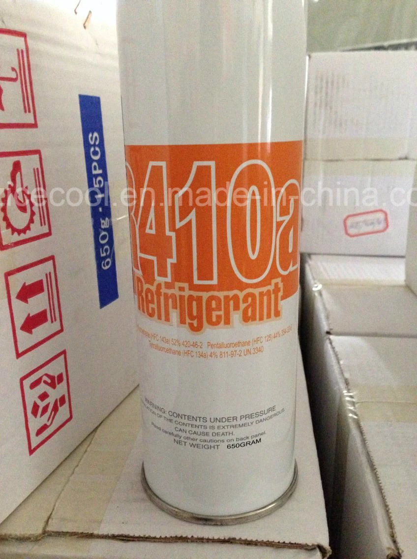 Hot Selling Small Can Net Weight 650g R410A Refrigerant Gas for Air Conditioner