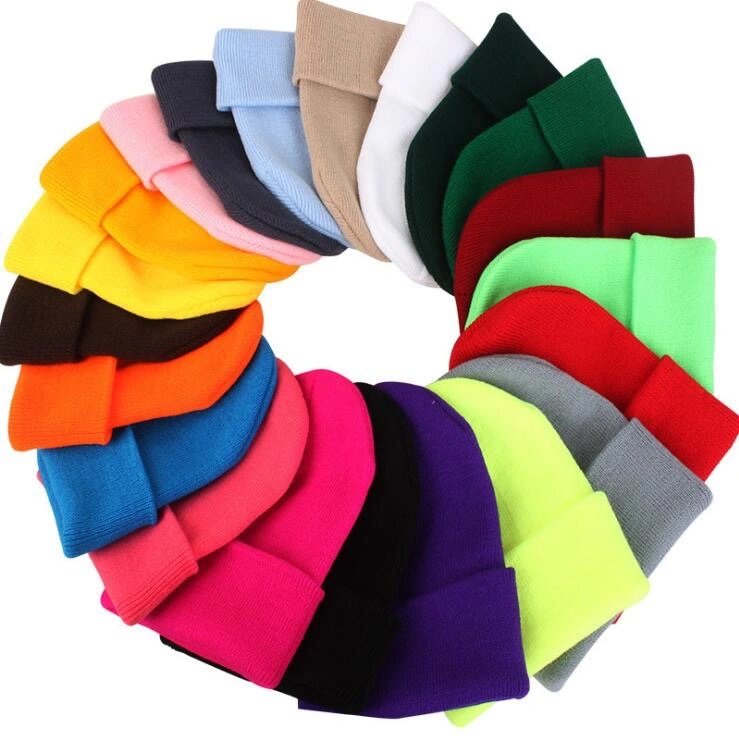 Wholesale/Supplier Unisex Custom Logo Acrylic Plain Winter Beanie Hat