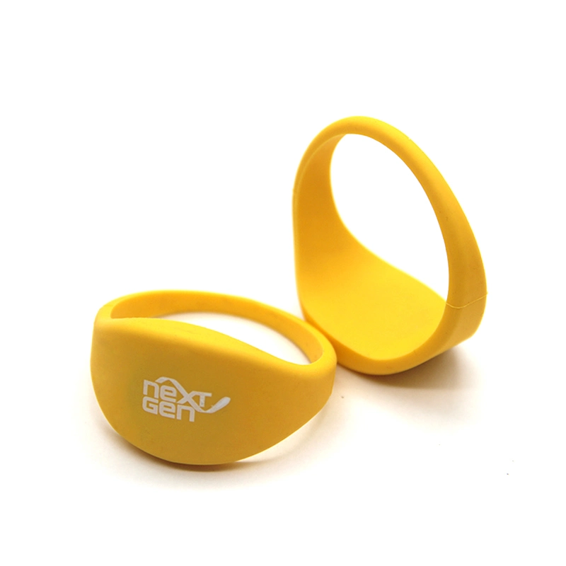 Pulseira de pulseira RFID em silicone com NFC ISO14443A de alta qualidade personalizada