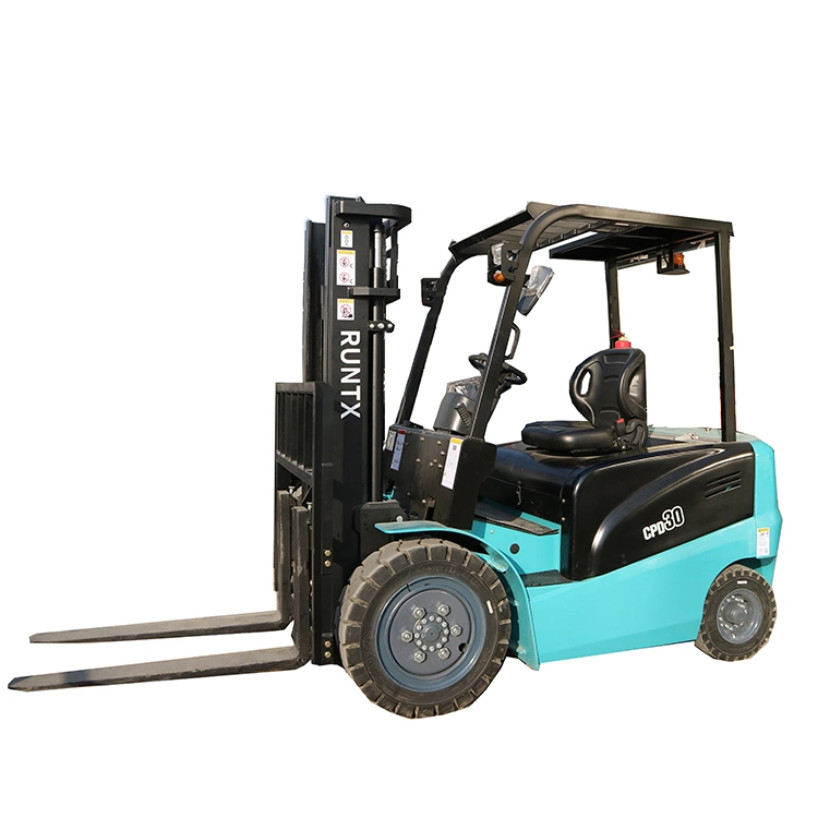 Good Quality 3 Ton Full Electric Four Big Wheels Forklift Truck Lifting up to 3m