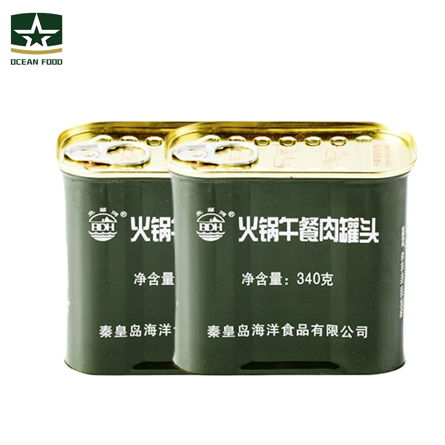 Lieferant Convenient Fast Food 340g Hot Pot Pork Canned Lunch Fleisch