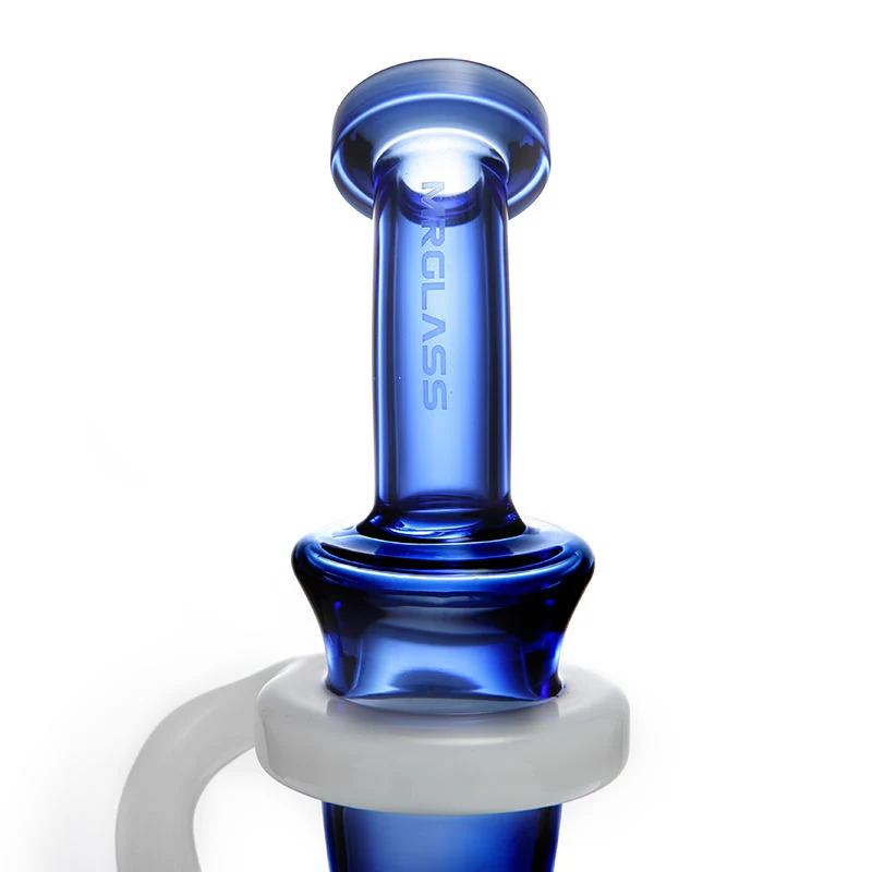 High Borosilicate Blue and White Glass Water Pipe Hookah Recycle and Filter Glass Smoking Pipe with Custom Logo