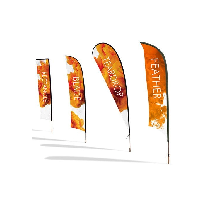 P Shape Knife Shape Advertising Beach Flag for Event Ceremony Game Campaign