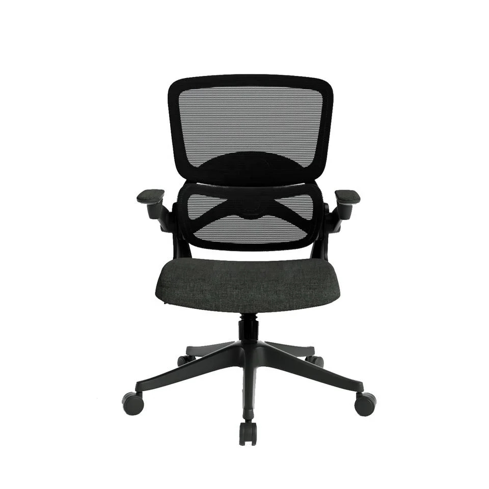 Anji Factory MID Back Adjustable Office Mesh Swivel High Back Office Ergonomic Chair Swivel New Design Armrest