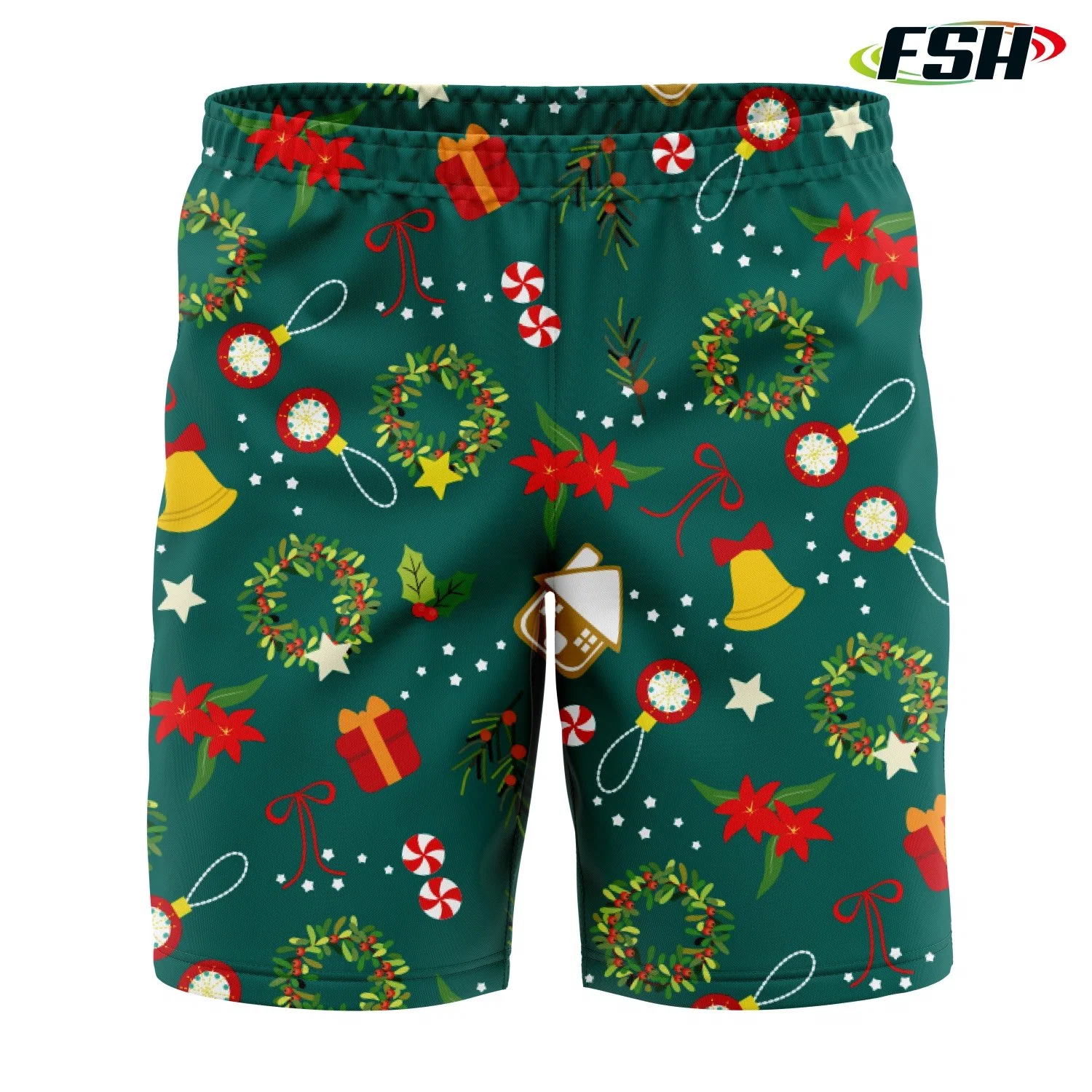 Short de surf d'entraînement de sport de Noël en polyester de plage de haute qualité Pantalon personnalisé