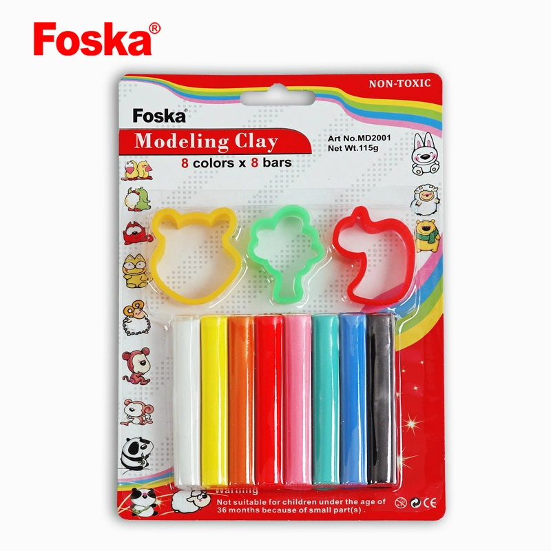 Foska High quality/High cost performance  115g 8 Colors Kids Modelling Clay