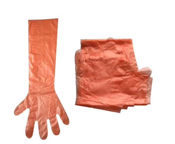 Desechables de alta calidad de HDPE LDPE/Venterinary guantes