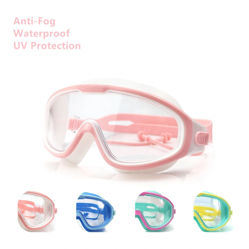 Professional Swimming Goggles, No Leaking Adjustable Fit Anti-Fog Waterproof UV Protection Wide View Swim Goggles