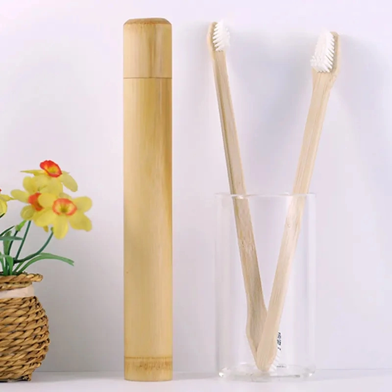 Small Dog & Cat Disposable Bamboo and Wood Toothbrush 360 Degree Deep Clean Oral Hygiene Pet Toothbrush