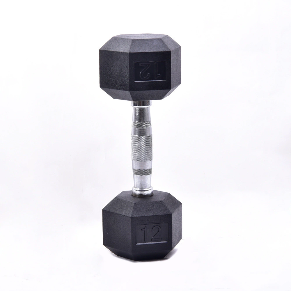 Ad-01 Body Building Rubber Coating Hexagon Dumbbells Hex Dumbells Cast Iron Dumbbells Strength Equipment