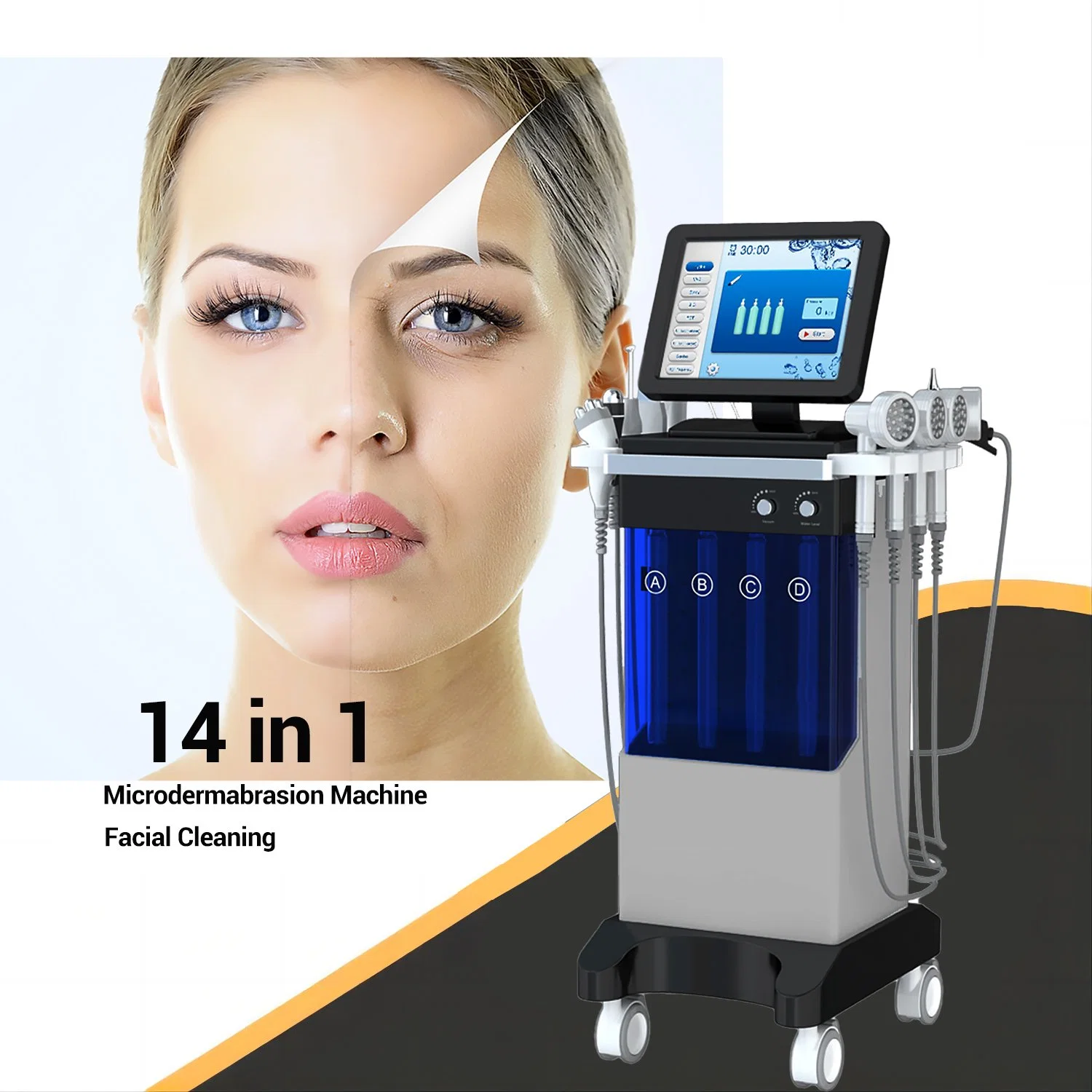 Бесплатная доставка Hydro Diamond Dermabrasion Oxygen Face Hydra Aqua Facial Очистите Microdermabrasion Machine