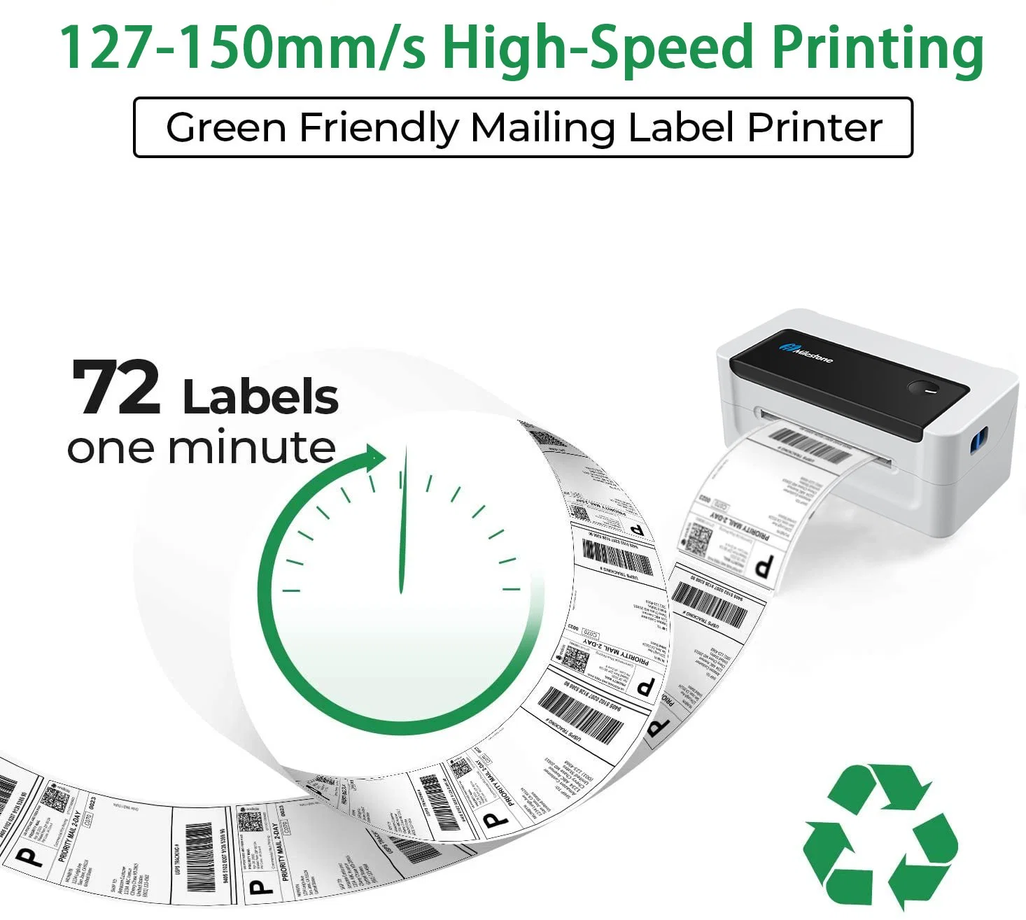 Mht- L1081 Thermal Label Printer 4X6 Wireless Logo and Label Sticker Printer for Small Business