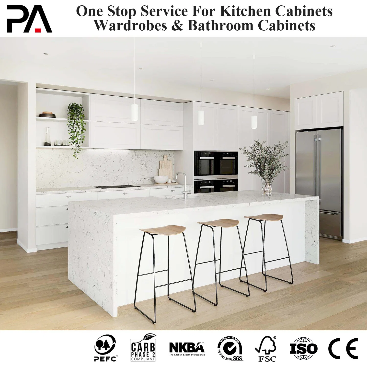 PA Home Improvement diseño popular paquete de 2 Cocina laca