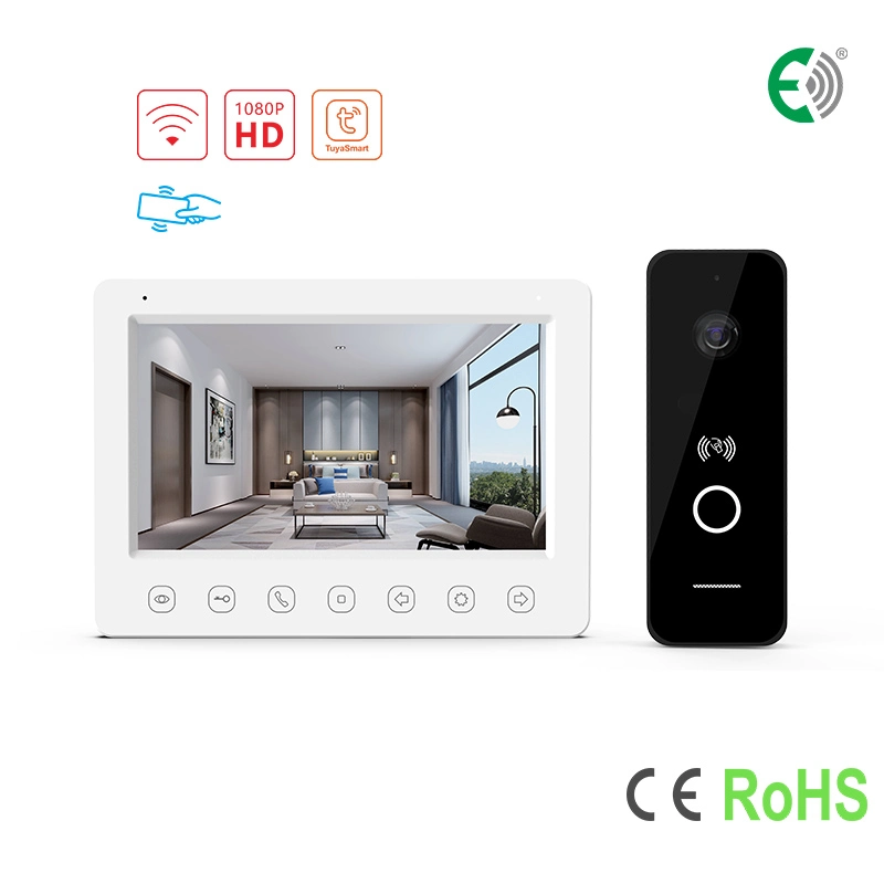 Home Security 7 Inch Smart Doorbell Unlock Villa Video Door Phone