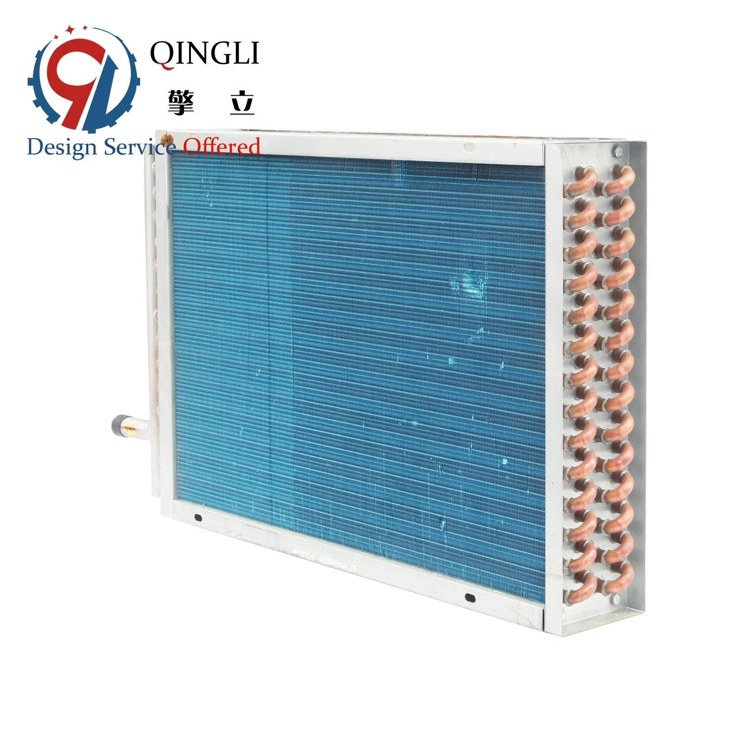 Aluminum Fin Copper Tube Air Cooler Condenser Coil for Freezer