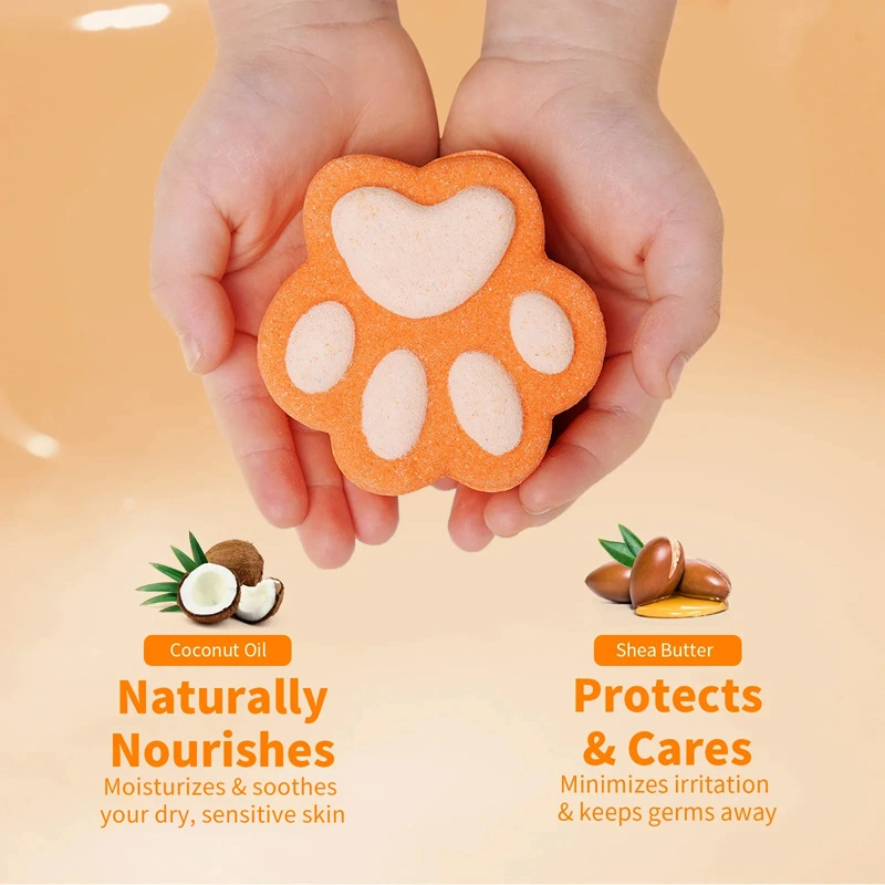 Cute Paw Shape Pet Dog and Cat Bath Salt Bal Lpet Cleaning and Bathing Supplies