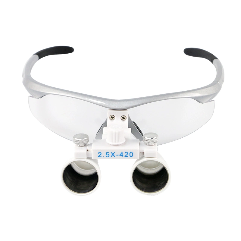 2.5X Plastic Frame Medical Magnifier Dental Loupes Binocular Magnifying Glass