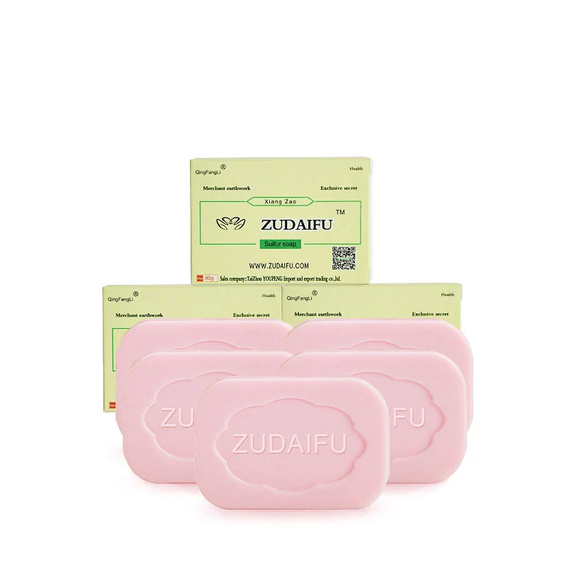 Hot Sales Zudaifu 80g Herbal Sulfur Soap Antibacterial Hand Facial Cleaning Soap