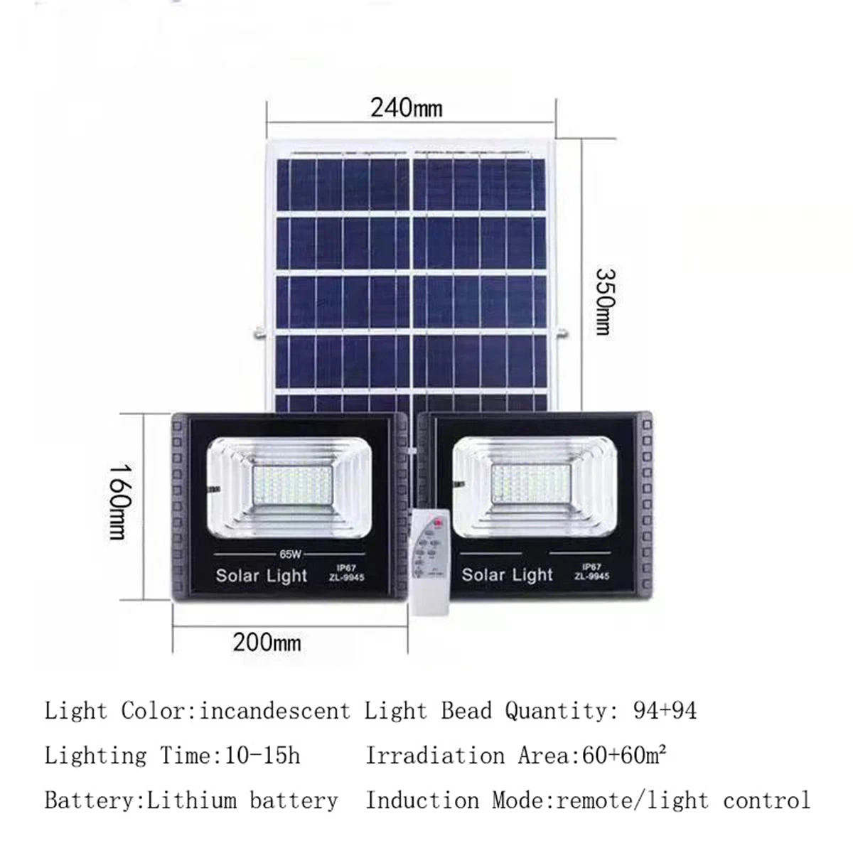 2021 Wholesale/Supplier Reflector CCTV Camera 300watt LED Solar Flood Light with Solar Panel