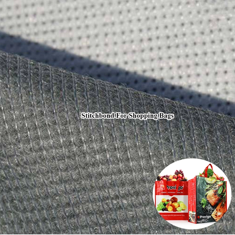 100% Recycled Polyester Roofing Non Woven RPET Stitchbond Nonwoven Fabric for Shopping Bags