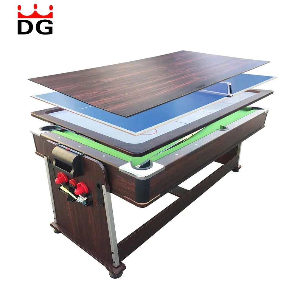 Equipamento desportivo para interior de alta qualidade multifuncional e 4 em 1 Ping-Pang Dining Conference Ice Hockey Pool Table