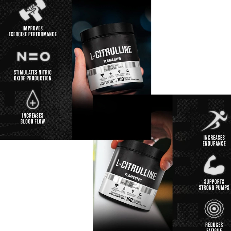 Pure Natural Fermented L-Citrulline Nol-Citrulline for Fitness and Muscle Building Nitrogen Pump Fermented L-Citrulline