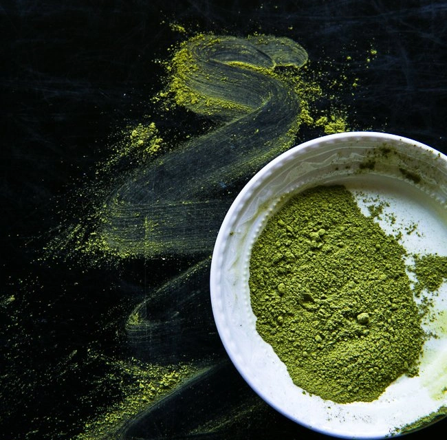 Pigmento Verde vegetal natural puro sem adição de perda de peso Anti-Aging Te Matcha Chá Verde