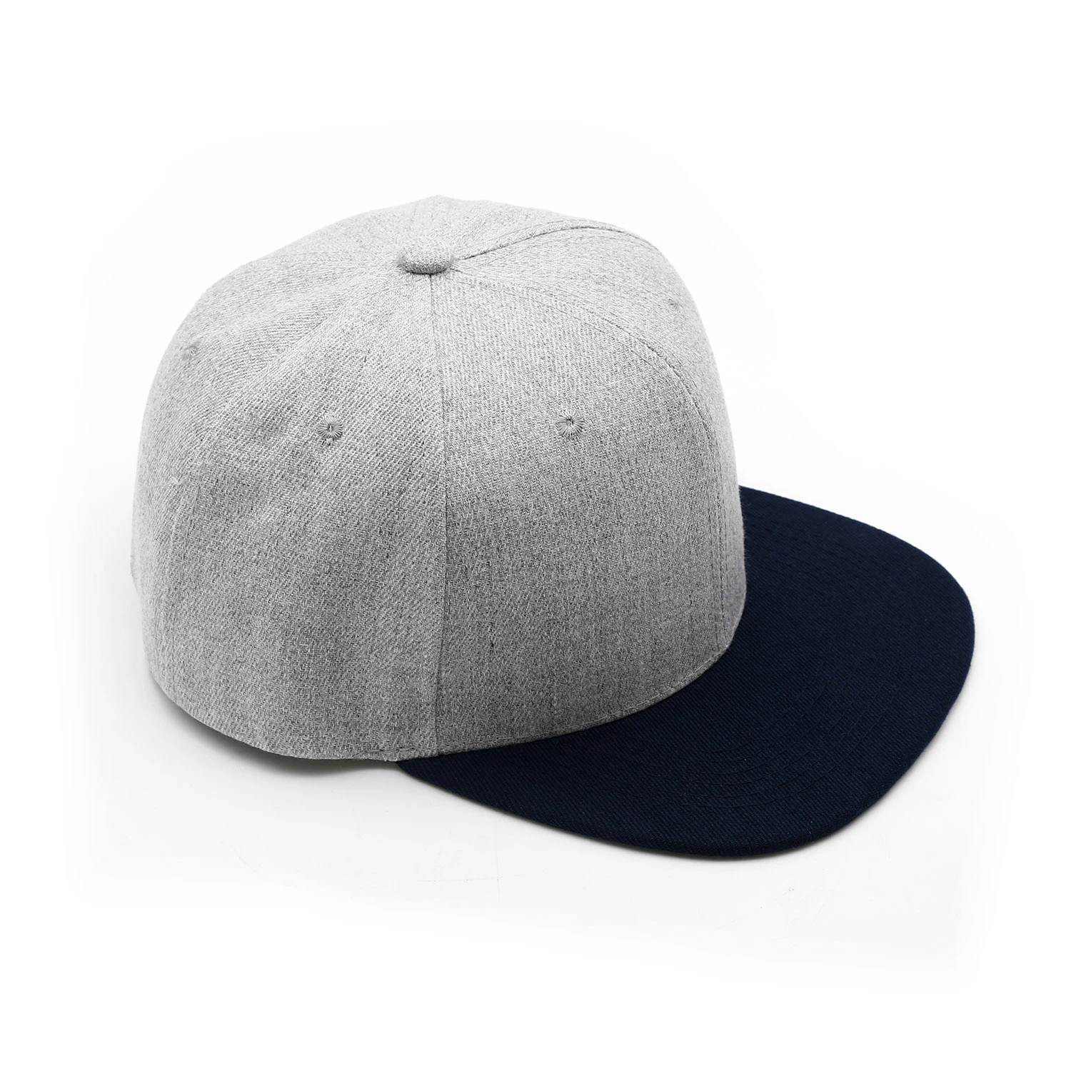 Fashion Light Heather Grey 6 Panel acrylic Blank Snapback Caps